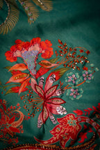Vashah Jabee'n Dupatta - Hand Embroidered Raw Silk Shawl - Shopping Karado