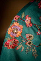 Jabee'n Dupatta - Red Embroidered Luxury Shawl - Buy Online Pakistan
