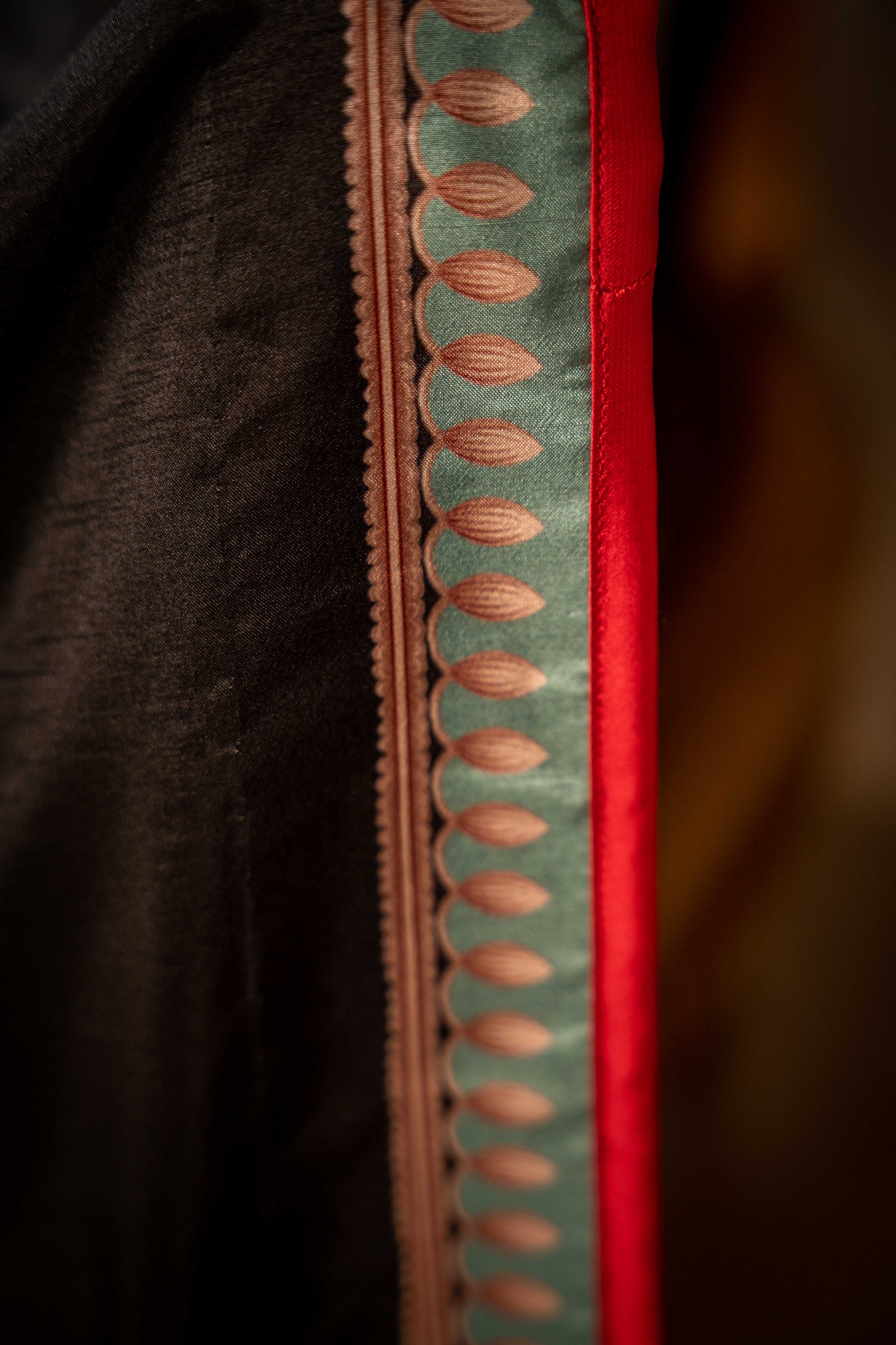 Chinaar Dupatta - Black Embroidered Luxury Shawl - Buy Online Pakistan