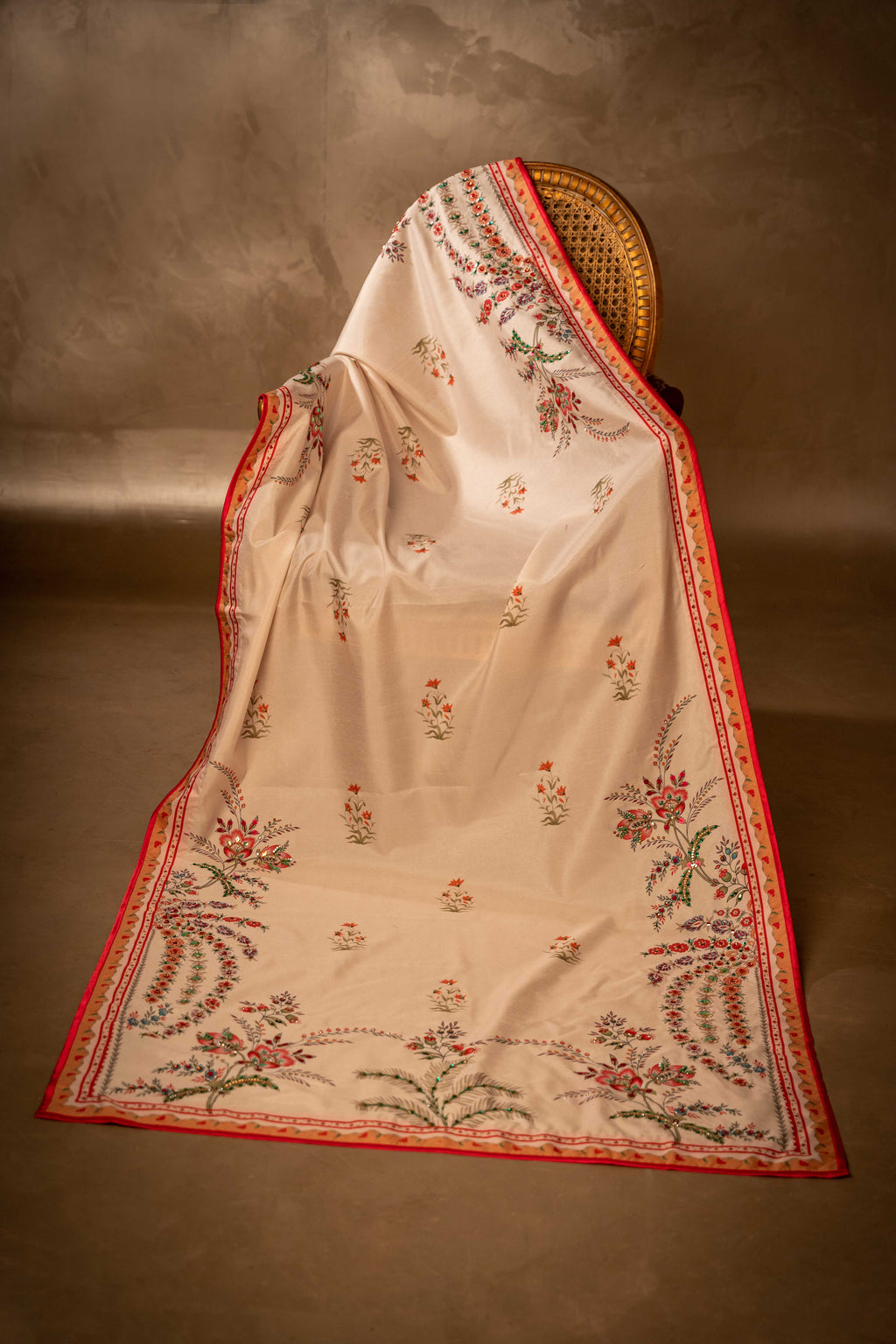 Chandni Dupatta - Handcrafted Raw Silk Shawl by Vashah - Shopping Karado