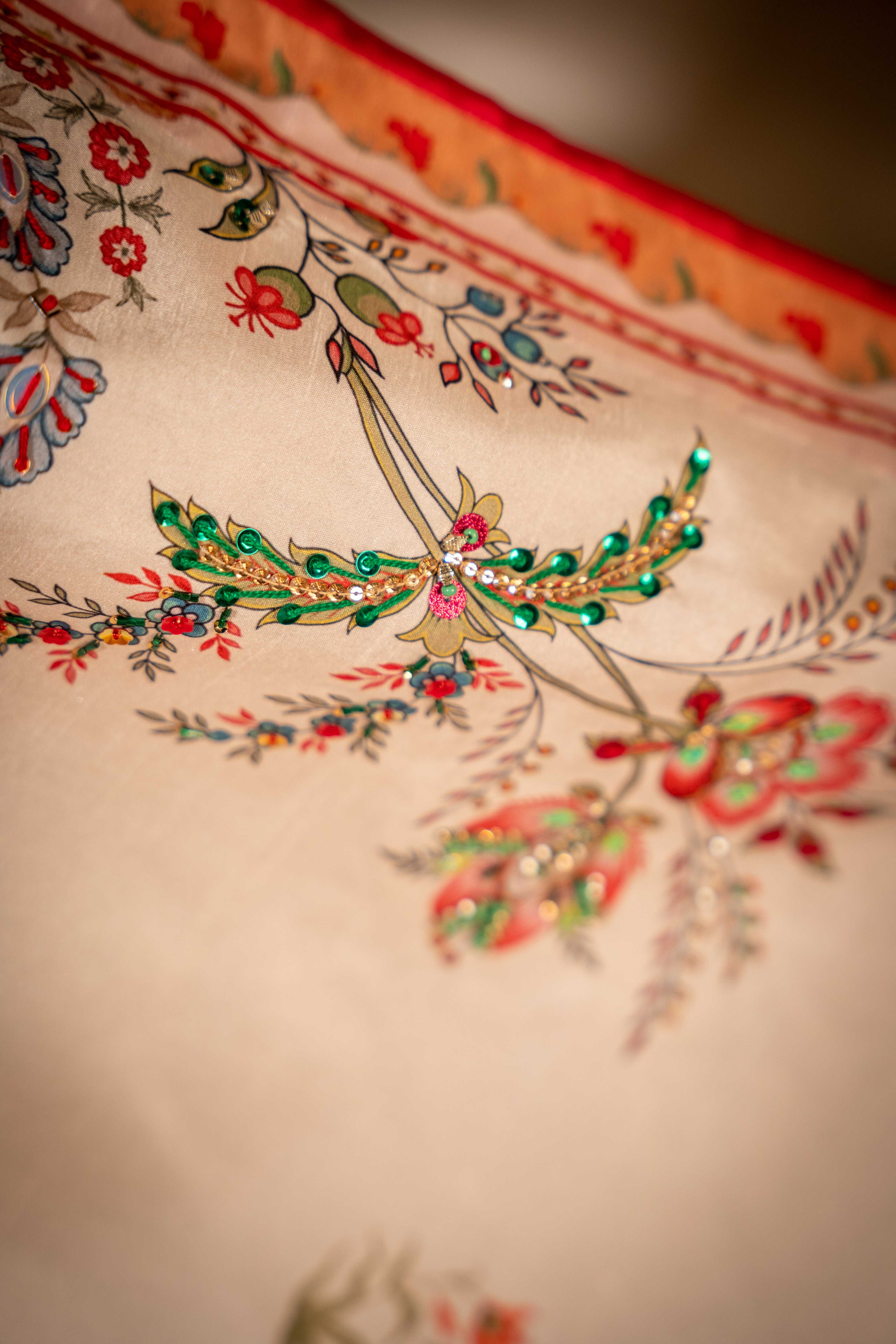 Chandni Dupatta - Handcrafted Raw Silk Shawl by Vashah - Shopping Karado