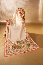 Lahore Fort - Handcrafted Raw Silk Shawl by Vashah - Shopping Karado
