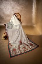Panchi - Handcrafted Raw Silk Shawl by Vashah - Shopping Karado