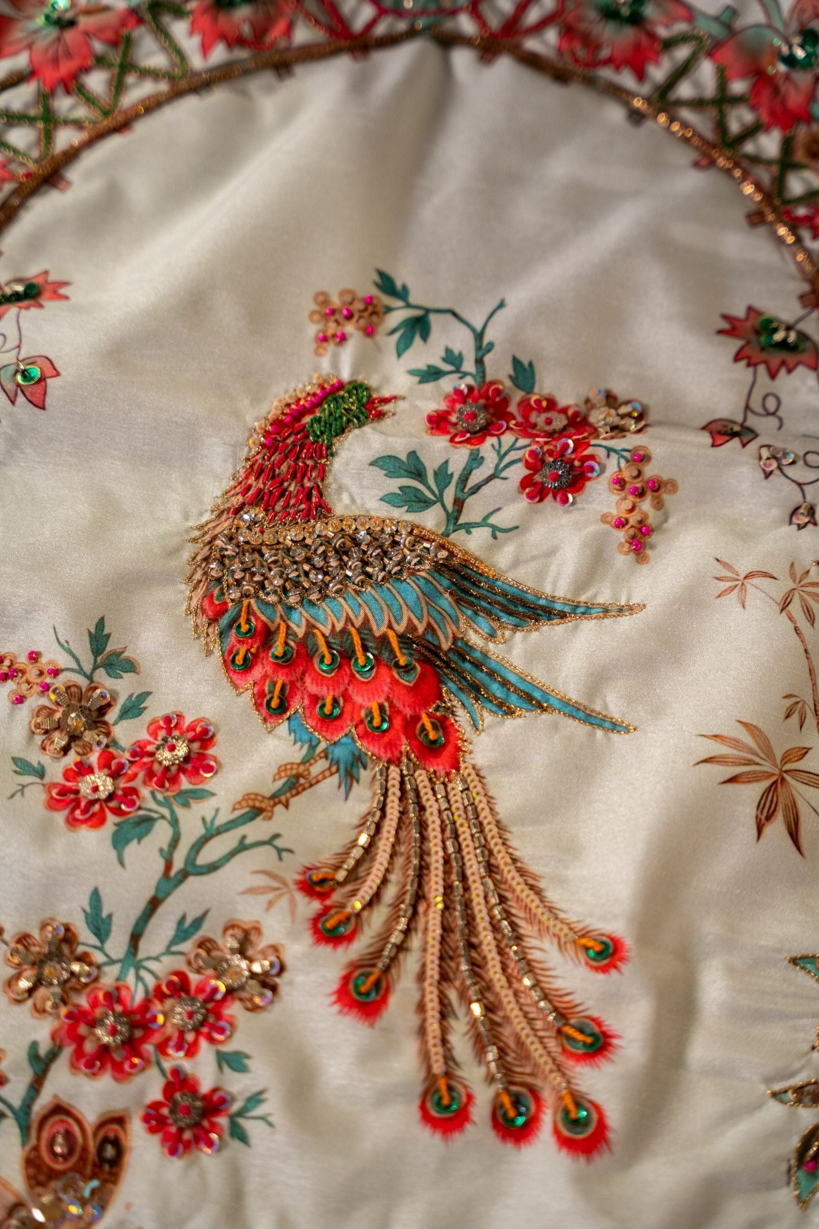 Panchi - Blue Embroidered Luxury Shawl - Buy Online Pakistan
