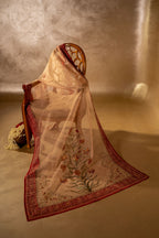 Roshanay - Shawl - Handcrafted Organza Shawl by Vashah - Shopping Karado