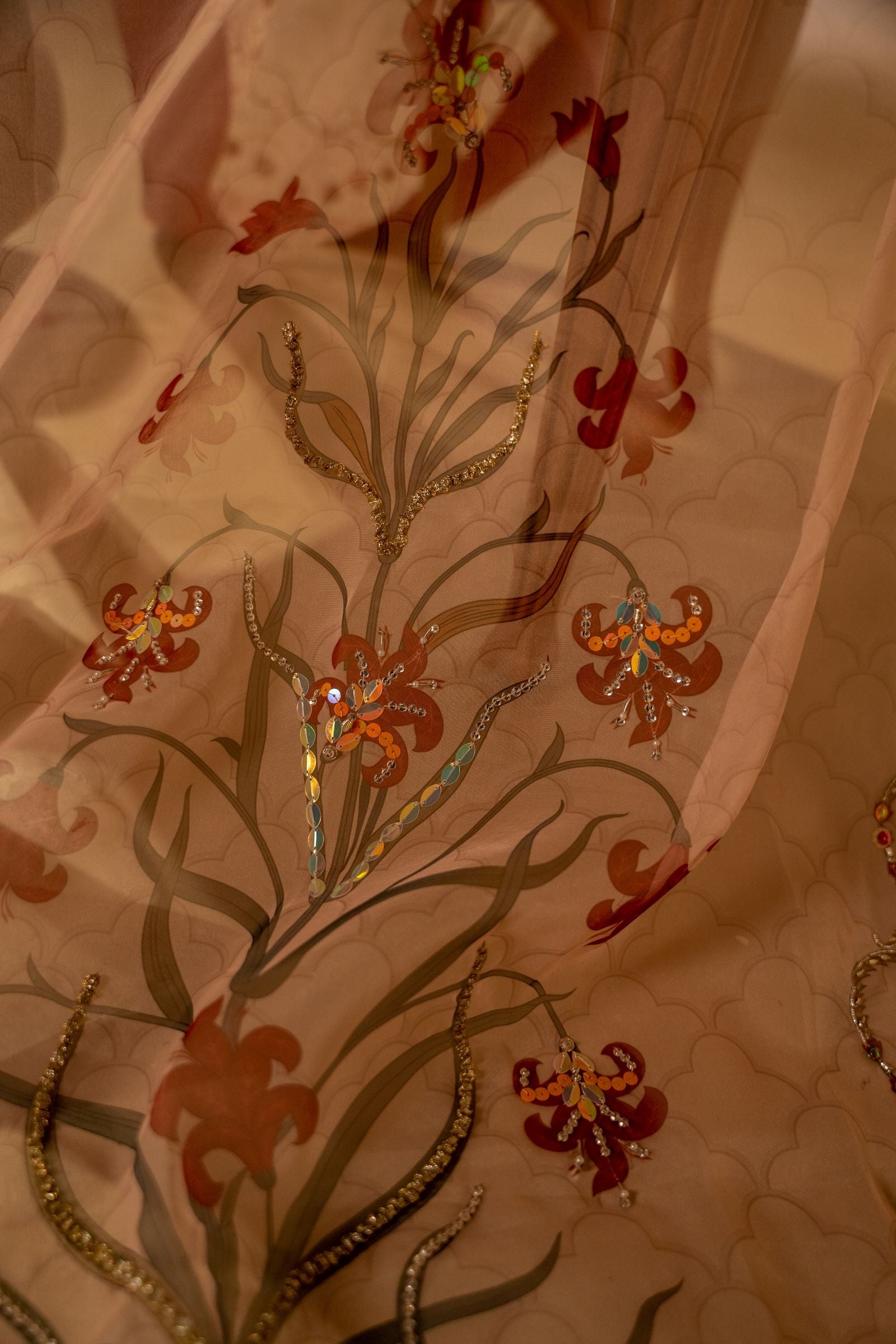 Roshanay - Shawl - Red Embroidered Luxury Shawl - Buy Online Pakistan