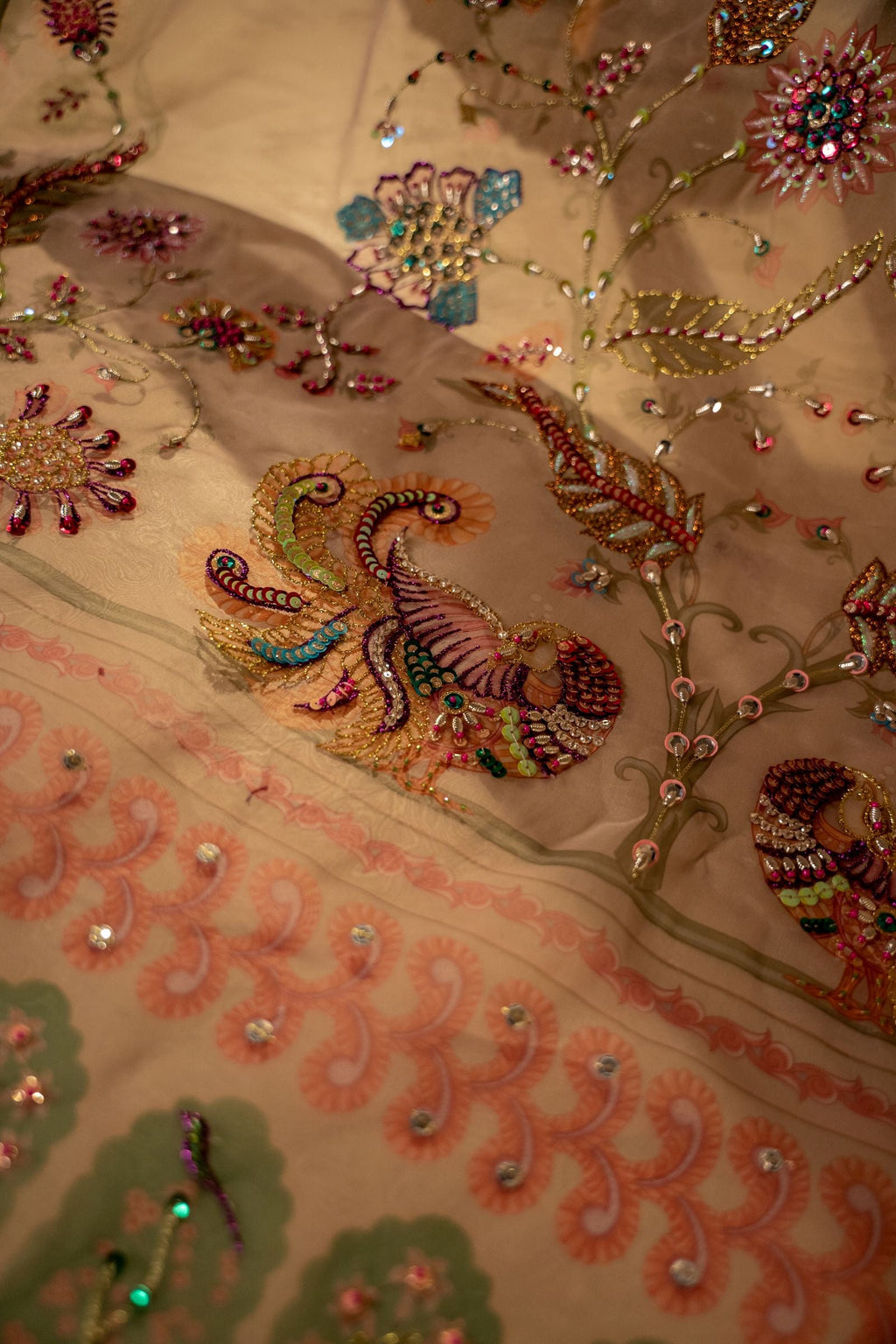Afsanah - Shawl Detail View - Luxury Pakistani Shawl - shoppingkarado.com
