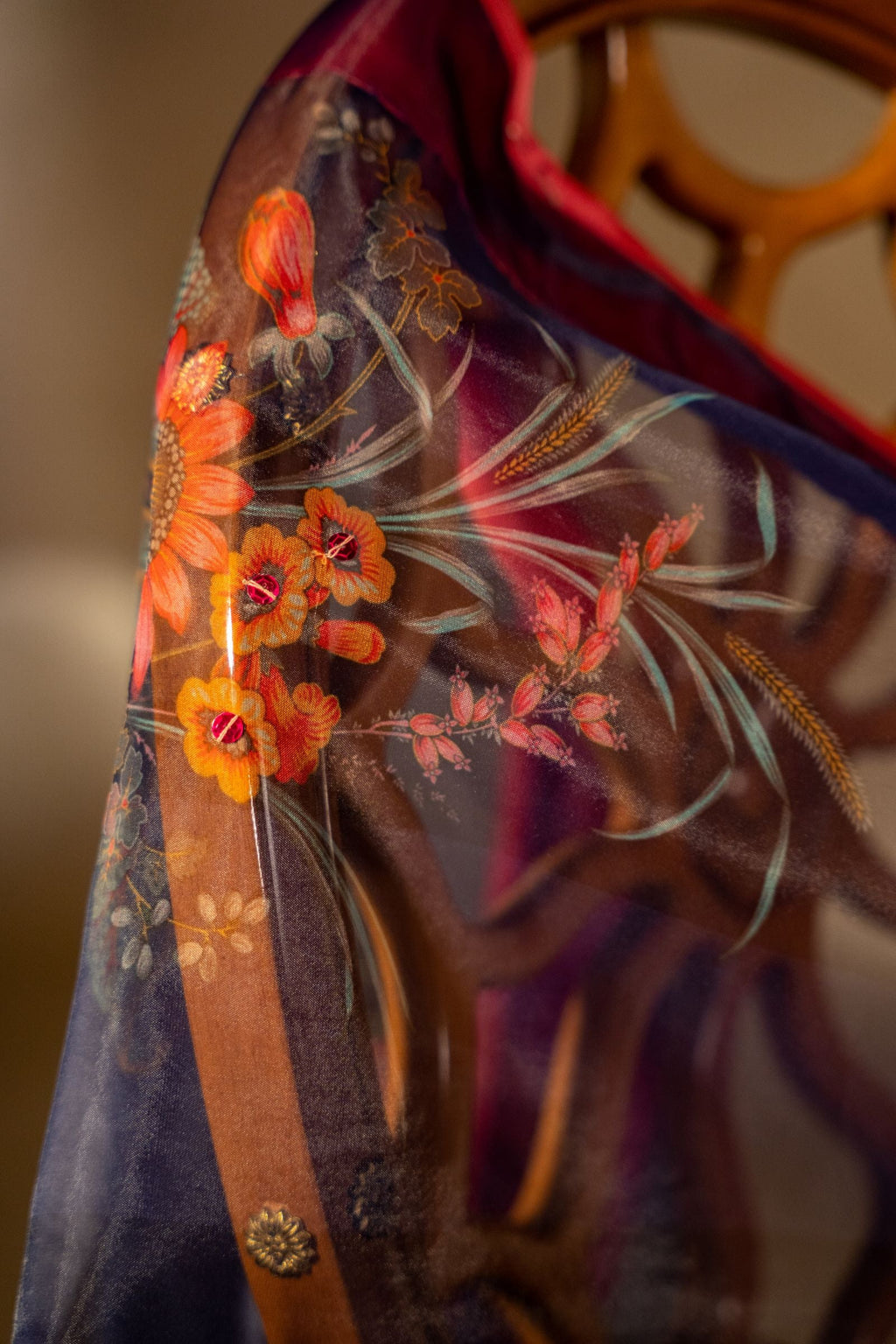 Saraab Shawl - Blue Embroidered Luxury Shawl - Buy Online Pakistan