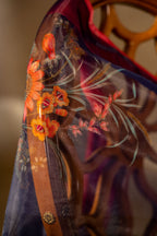Saraab Shawl - Blue Embroidered Luxury Shawl - Buy Online Pakistan