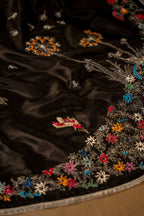 Black Dhanak - Black Embroidered Luxury Shawl - Buy Online Pakistan