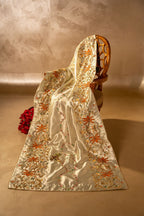 Silver Anaari - Shawl - Handcrafted Luxury Fabric Shawl by Vashah - Shopping Karado