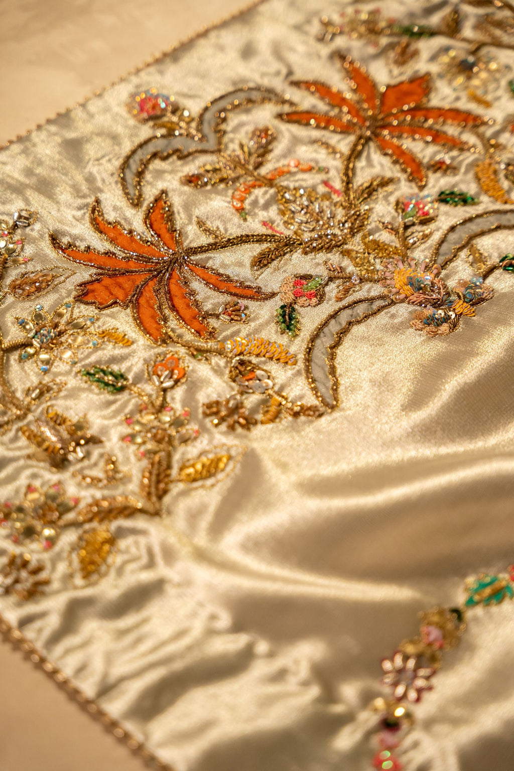 Silver Anaari - Shawl - Silver Embroidered Luxury Shawl - Buy Online Pakistan