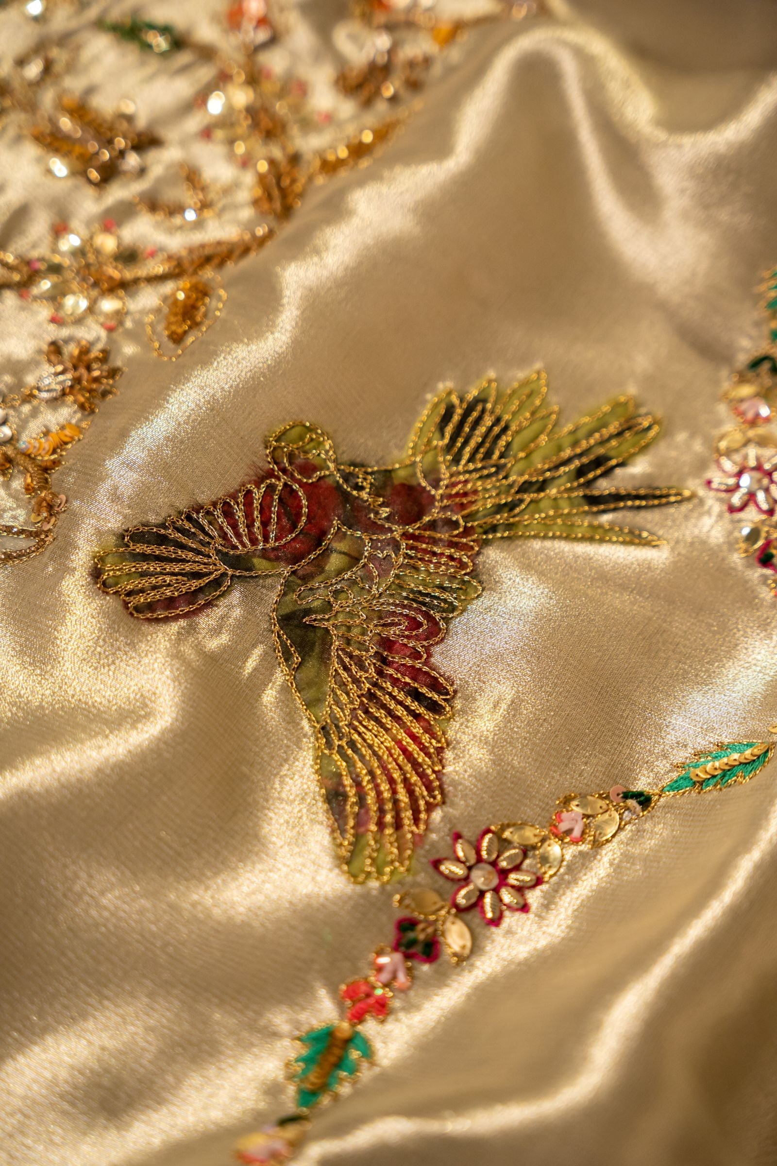 Vashah Silver Anaari - Shawl - Hand Embroidered Luxury Fabric Shawl - Shopping Karado