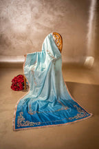 Aab-e-Barf - Handcrafted Silk Shawl by Vashah - Shopping Karado