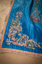 Aab-e-Barf - Blue Embroidered Luxury Shawl - Buy Online Pakistan