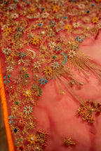 Dhanak - Dupatta - Red Embroidered Luxury Shawl - Buy Online Pakistan