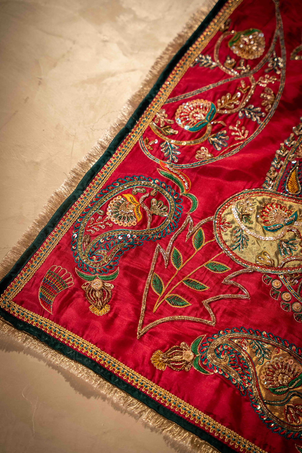 Gul-e-Rani - Pink Embroidered Luxury Shawl - Buy Online Pakistan