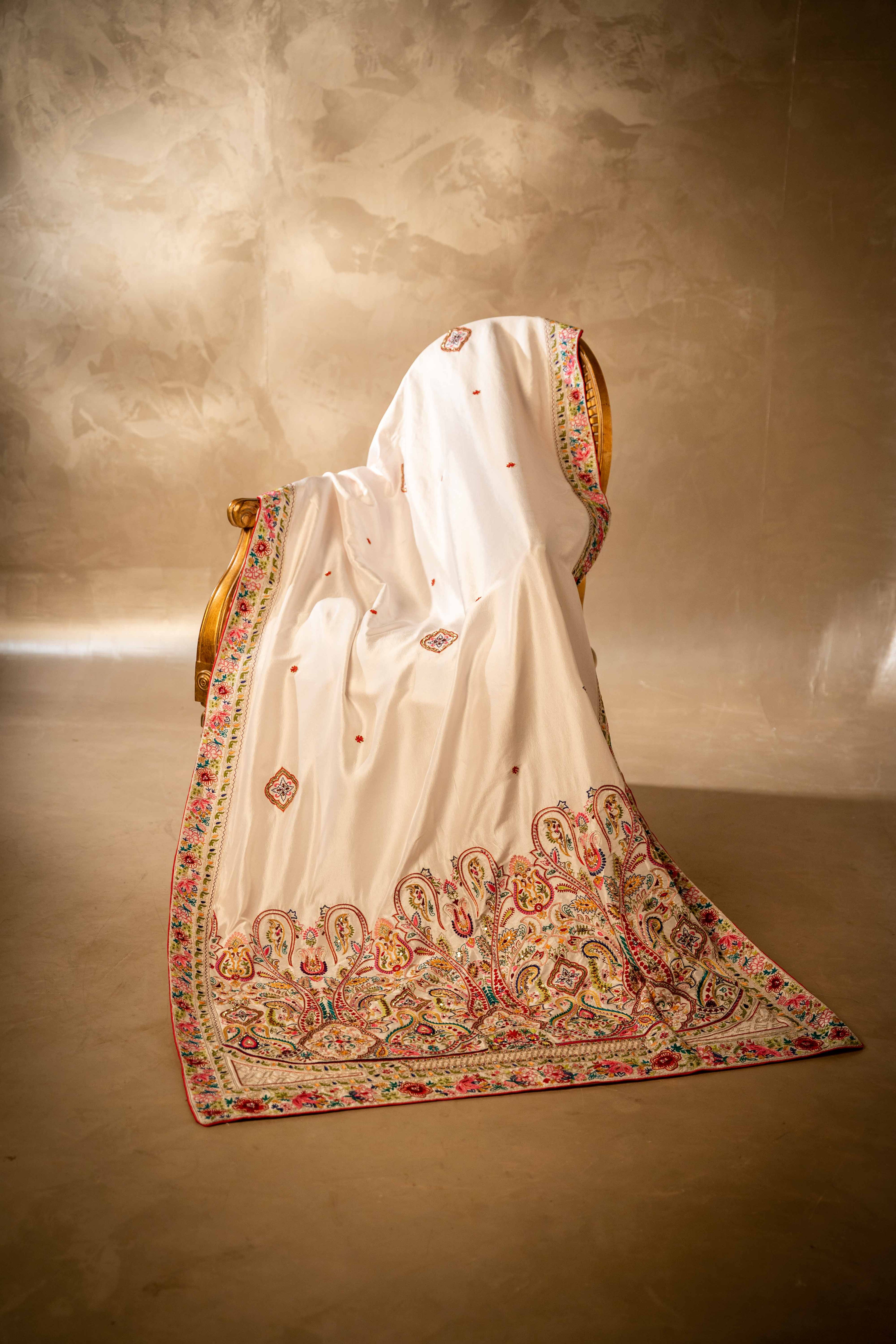 Kashmiri Detail View - Luxury Pakistani Shawl - shoppingkarado.com