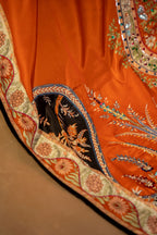 Vashah Durreh Shawl - Hand Embroidered Raw Silk Shawl - Shopping Karado