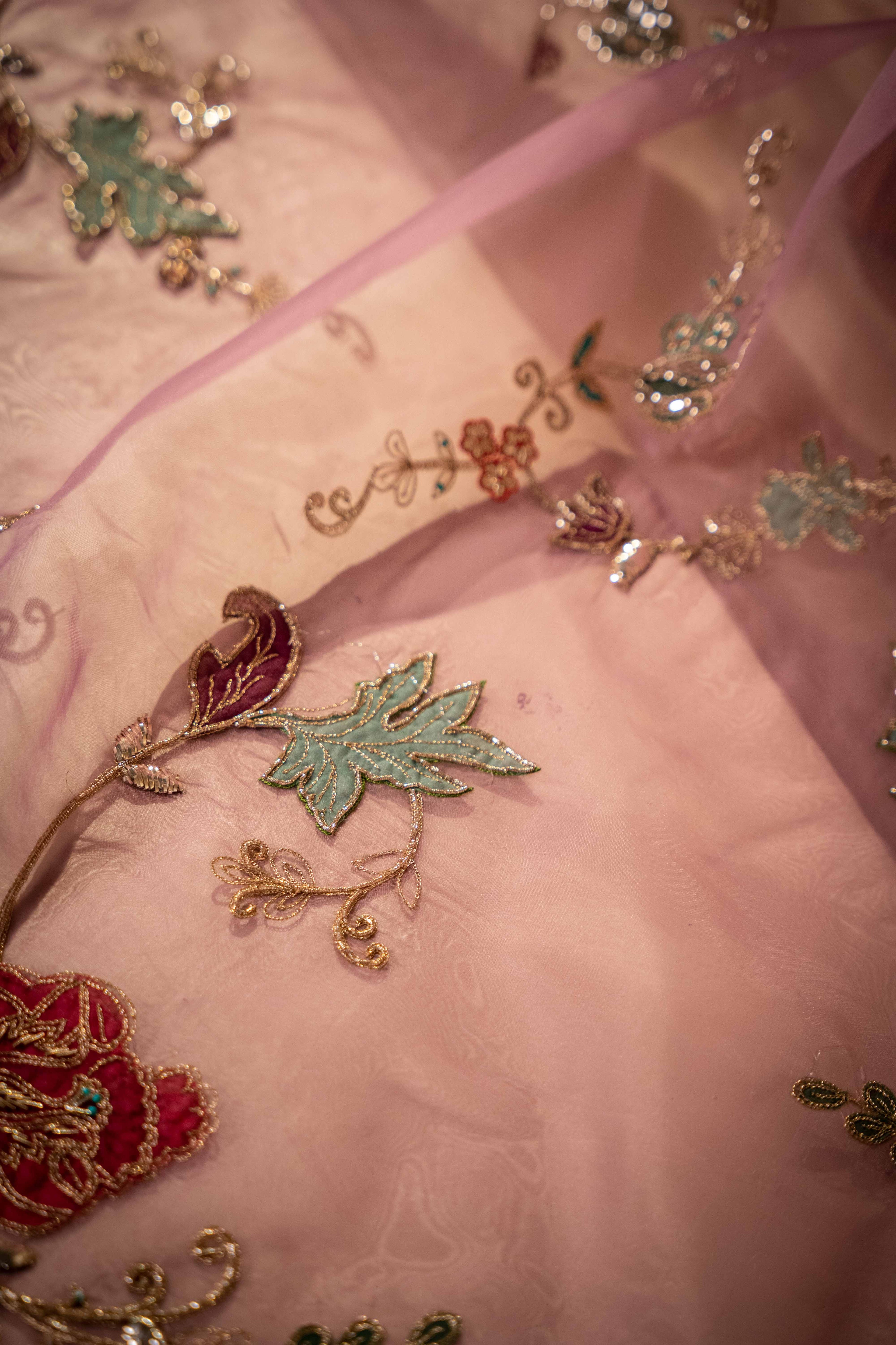 Shaam-e-Gul - Red Embroidered Luxury Shawl - Buy Online Pakistan