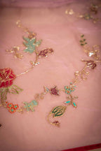 Shaam-e-Gul - Handcrafted Organza Shawl by Vashah - Shopping Karado
