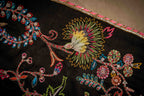 Vashah Midnight Chintz - Hand Embroidered Raw Silk Shawl - Shopping Karado