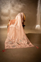 Fakhta - Handcrafted Raw Silk Shawl by Vashah - Shopping Karado