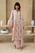 MARIA-B 3pc Blush Blossom Luxury Embroidered Pret snail baby pink