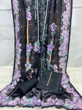 Gulaab Kataan SIlk Suit - Black - Buy Online at Shopping Karado