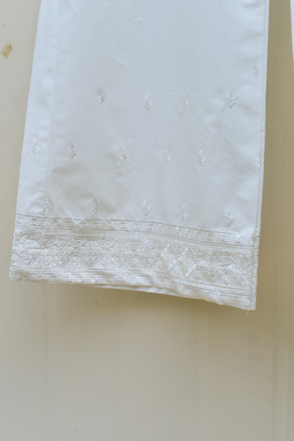 Embroidered Cotton Flared pants