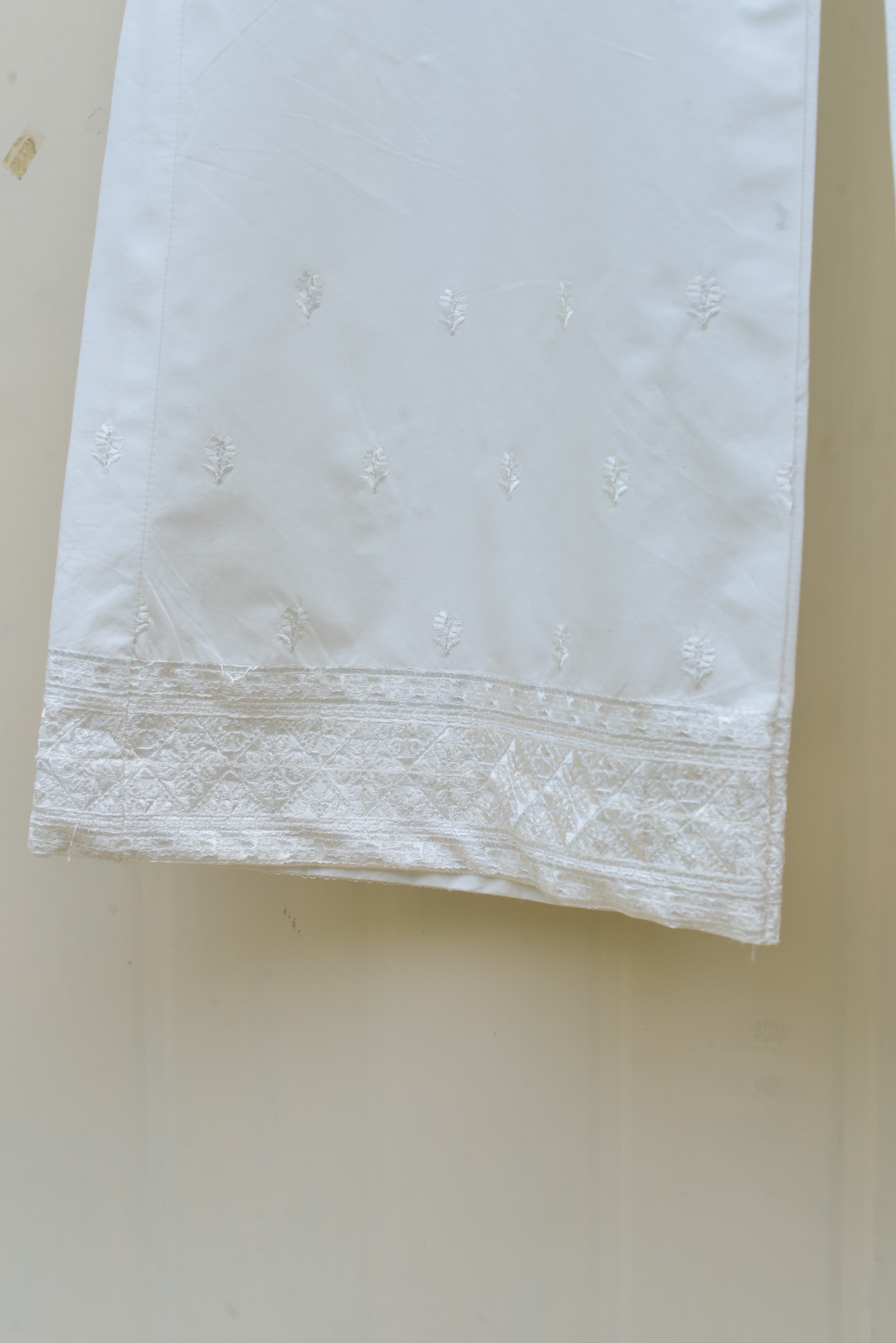 Embroidered Cotton Flared pants