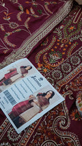Buy 3Pc Maroon Khumaar Lawn Online at Shopping Karado - Premium Quality Unstitched Suit