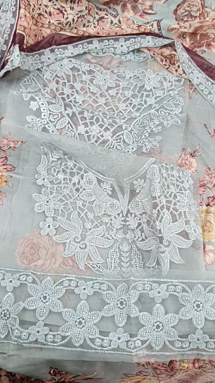 Buy 3Pc Baroque Grey Lawn Online at Shopping Karado - Premium Quality Unstitched Suit