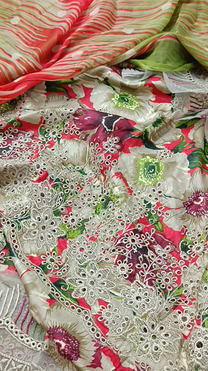 Buy 3Pc Baroque Red 5Million Online at Shopping Karado - Premium Quality Unstitched Suit