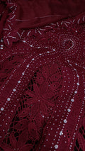 Buy 3Pc Korishia Maroon Lawn Online at Shopping Karado - Premium Quality Unstitched Suit