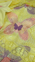 Buy 3Pc Shahi Butterfly Yellow Lawn Online at Shopping Karado - Premium Quality Unstitched Suit