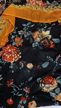 Buy 3Pc Black Chand Cop Lawn Online at Shopping Karado - Premium Quality Unstitched Suit
