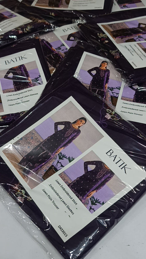 Buy 2Pc Batik Purple Lawn Online at Shopping Karado - Premium Quality Unstitched Suit
