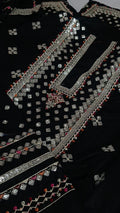 Buy 2Pc Sequence Farshi Black Lawn Online at Shopping Karado - Premium Quality Unstitched Suit