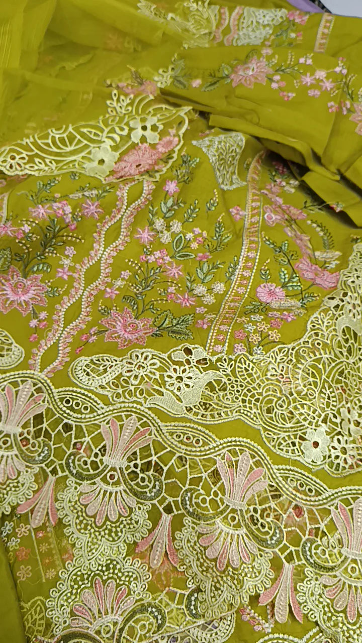 3pc minty Dhani lawn
