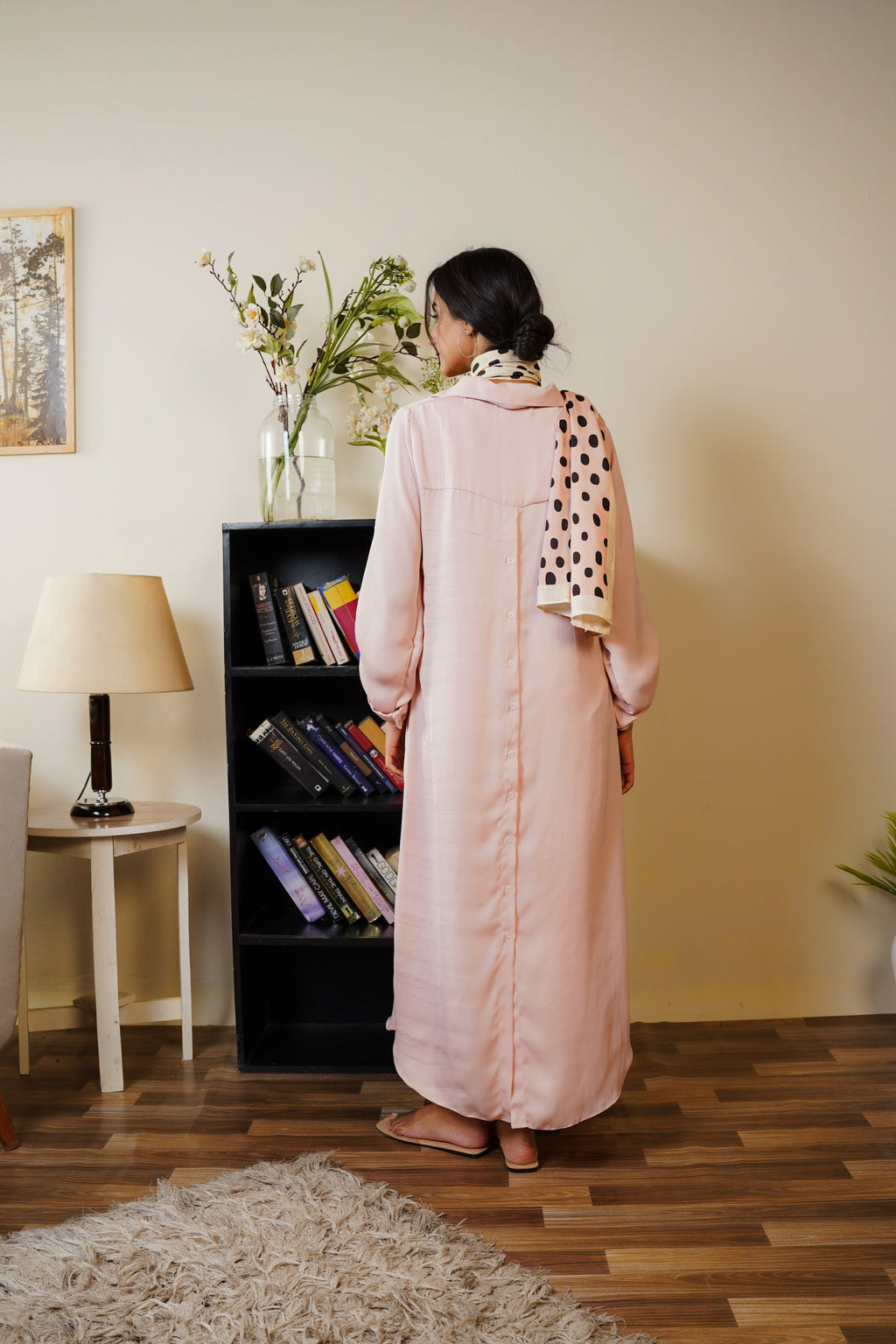 Polka Blush Scarf (KS-029)