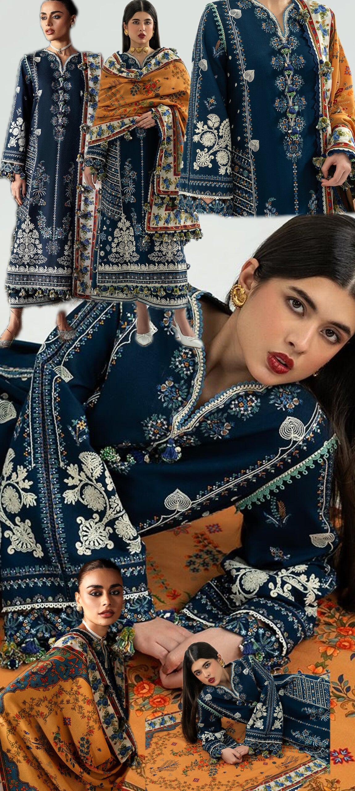 Buy 3Pc Hussain Rehar Stella Lawn Online at Shopping Karado - Premium Quality Unstitched Suit