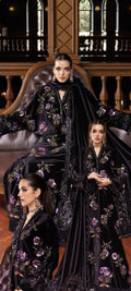 Buy 3Pc Twin Sequence Black Lawn Online at Shopping Karado - Premium Quality Unstitched Suit