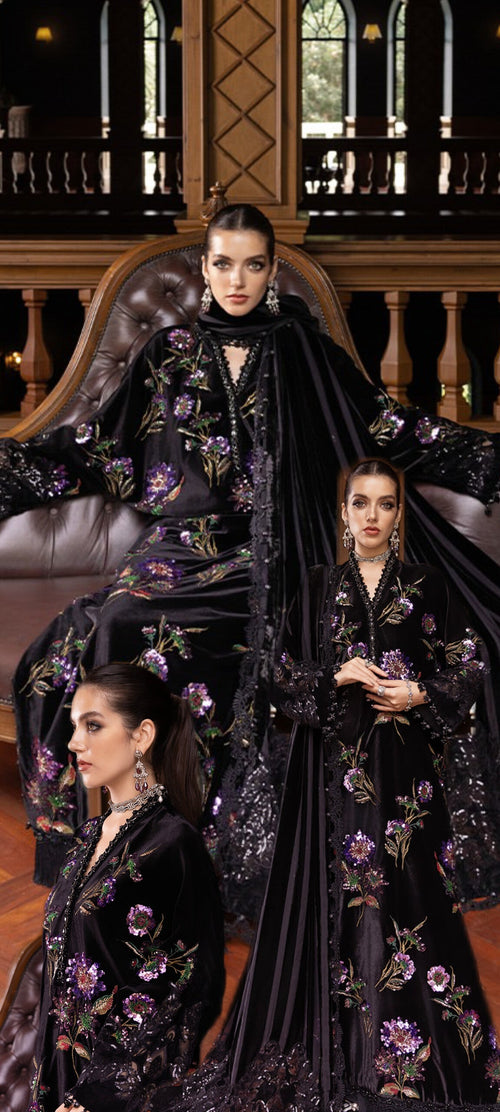 Buy 3Pc Twin Sequence Black Lawn Online at Shopping Karado - Premium Quality Unstitched Suit