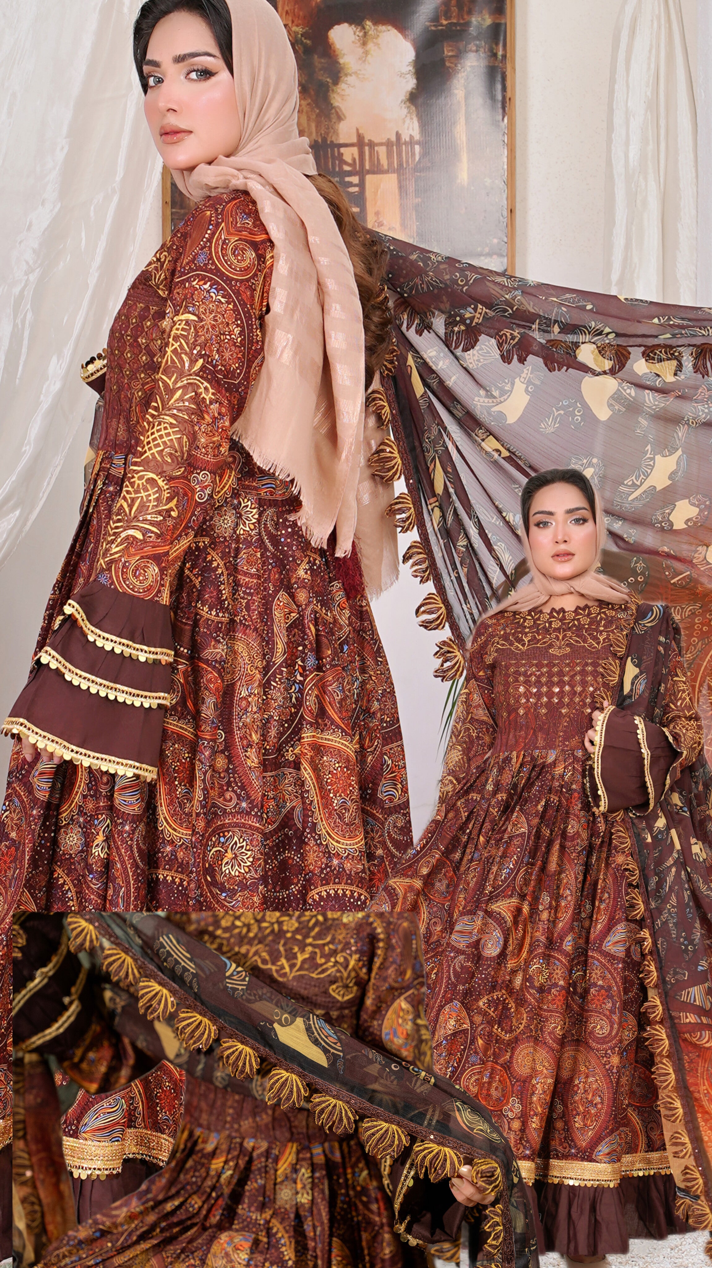 Buy 3Pc Amber R.Prints Lawn Online at Shopping Karado - Premium Quality Unstitched Suit