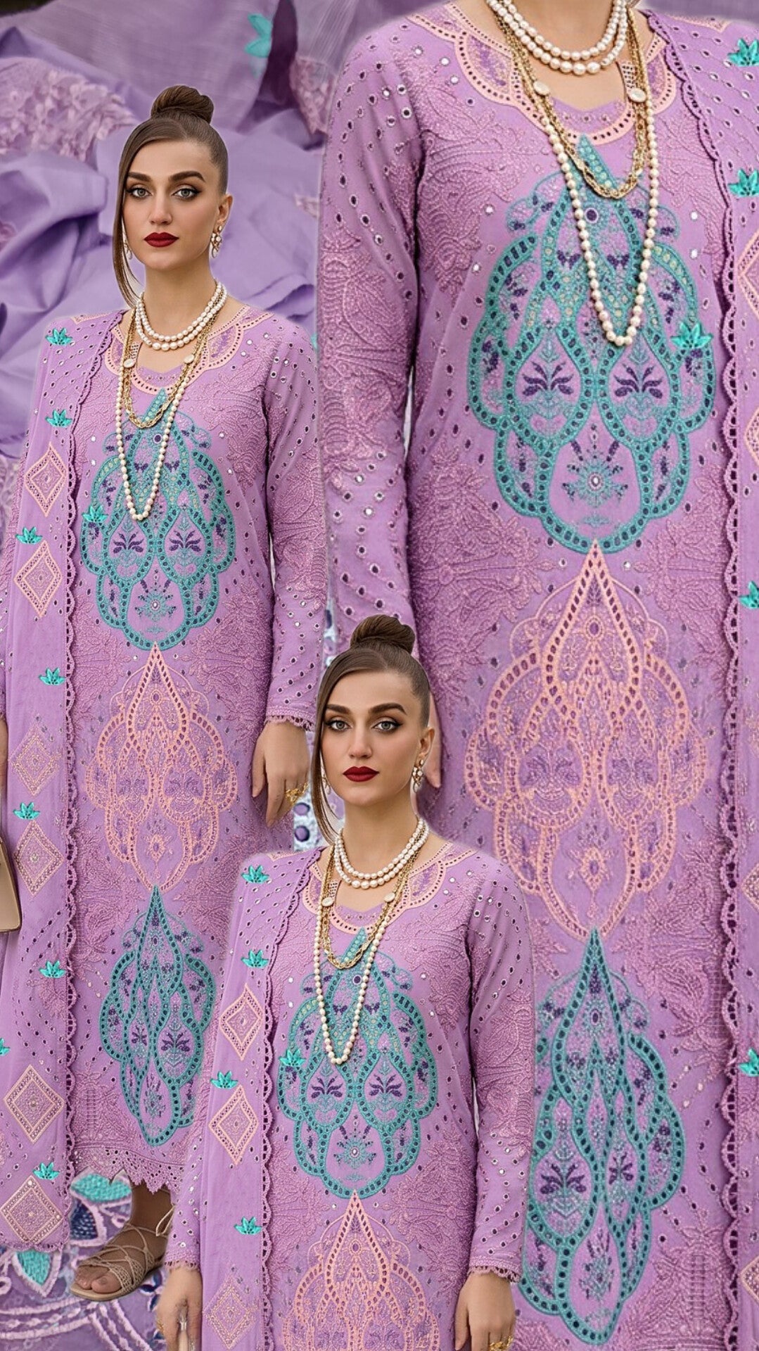 Buy 3Pc Shanaya Lawn Lilac Online at Shopping Karado - Premium Quality Unstitched Suit