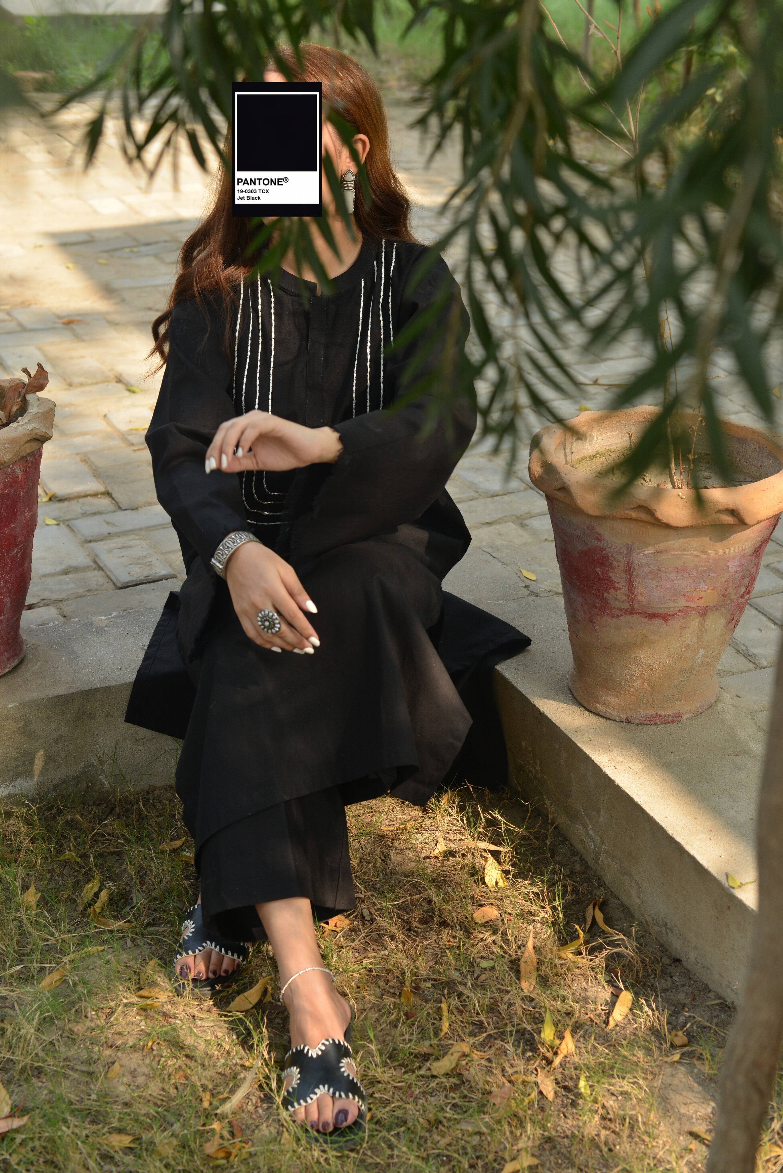 CHARCOAL KURTA