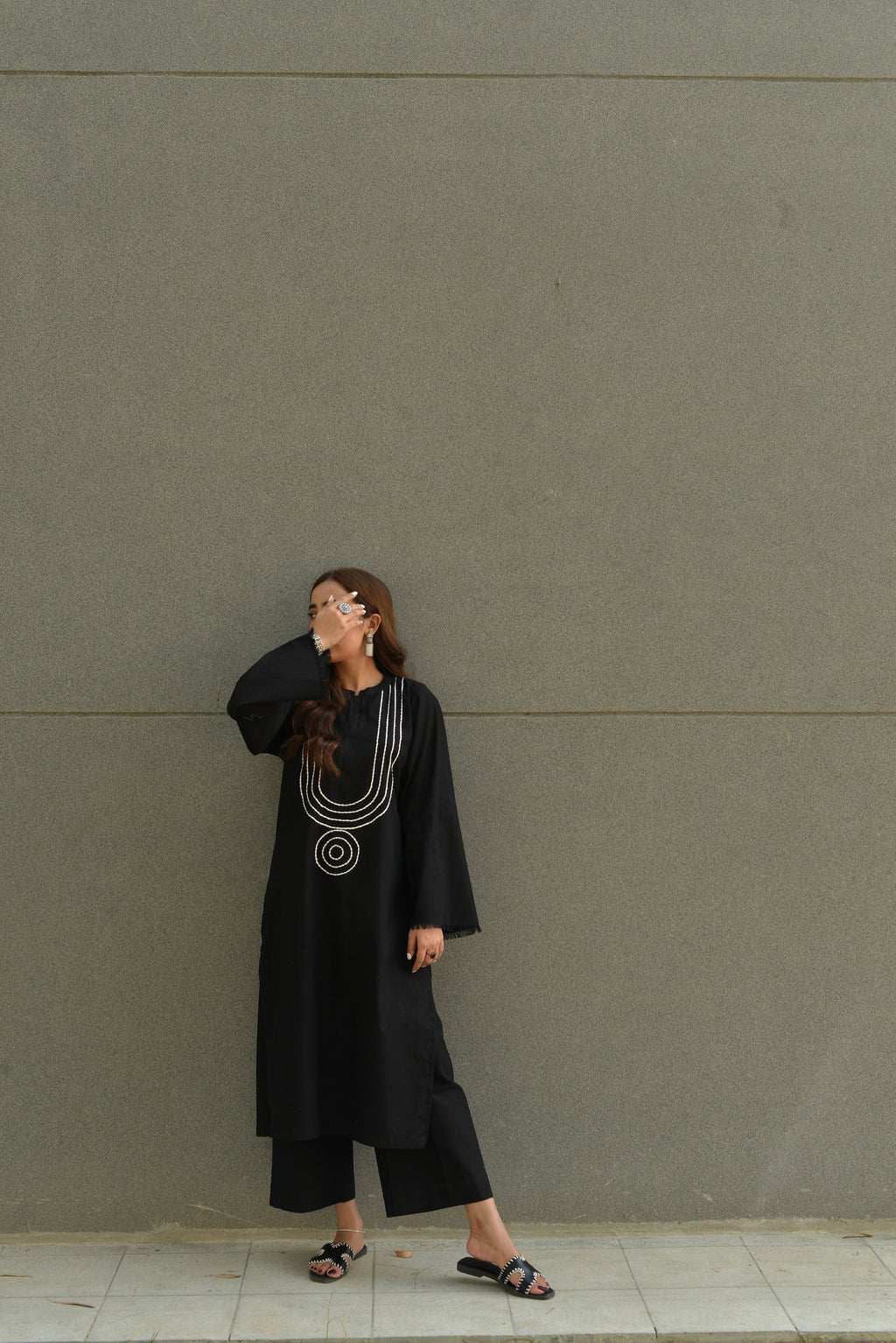 CHARCOAL KURTA
