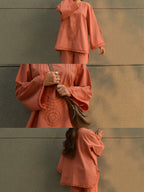 BURNT CORAL 2PC SET