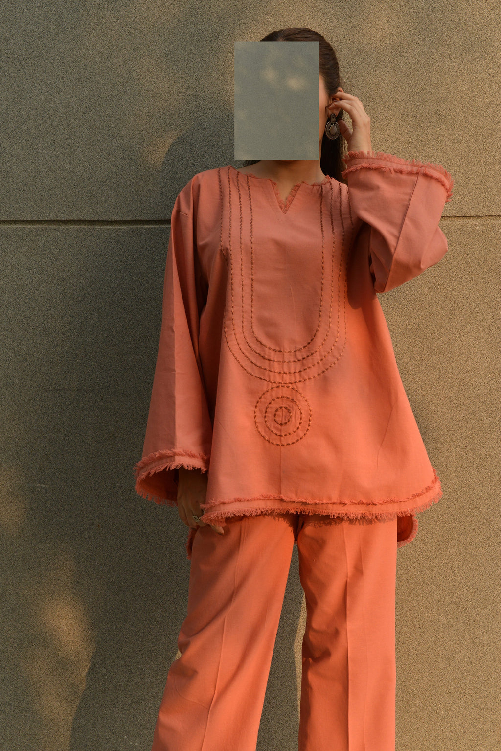 BURNT CORAL 2PC SET